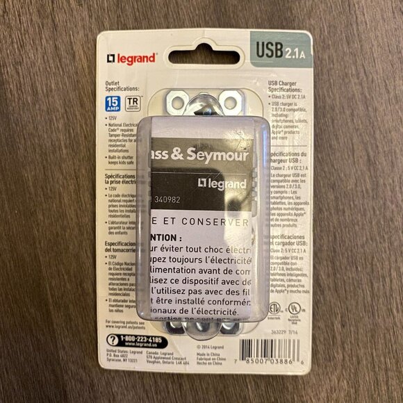 Dual Charger Electrical Outlet, 2 USB and Outlet - Picture 7 of 9